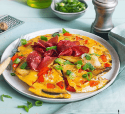 Frittata mit Kräuterseitlingen & Bresaola