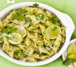 Penne mit Petersilien-Limetten-Pesto