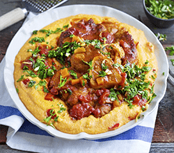 Ossobuco mit Gremolata und Paprikapolenta